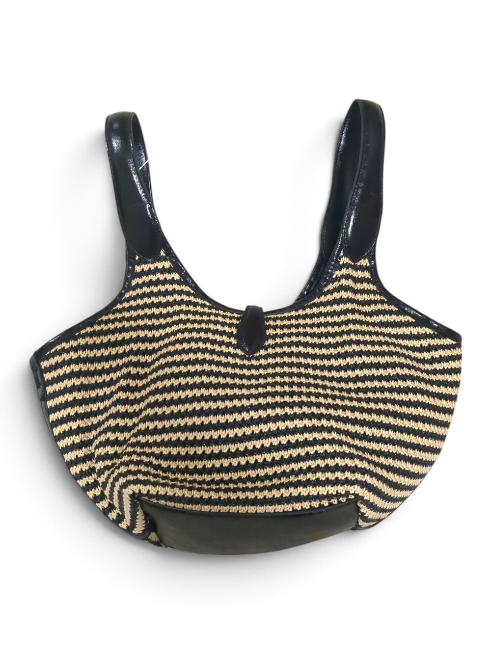 NWT Melie Bianco, Cream & Black Knit Tote